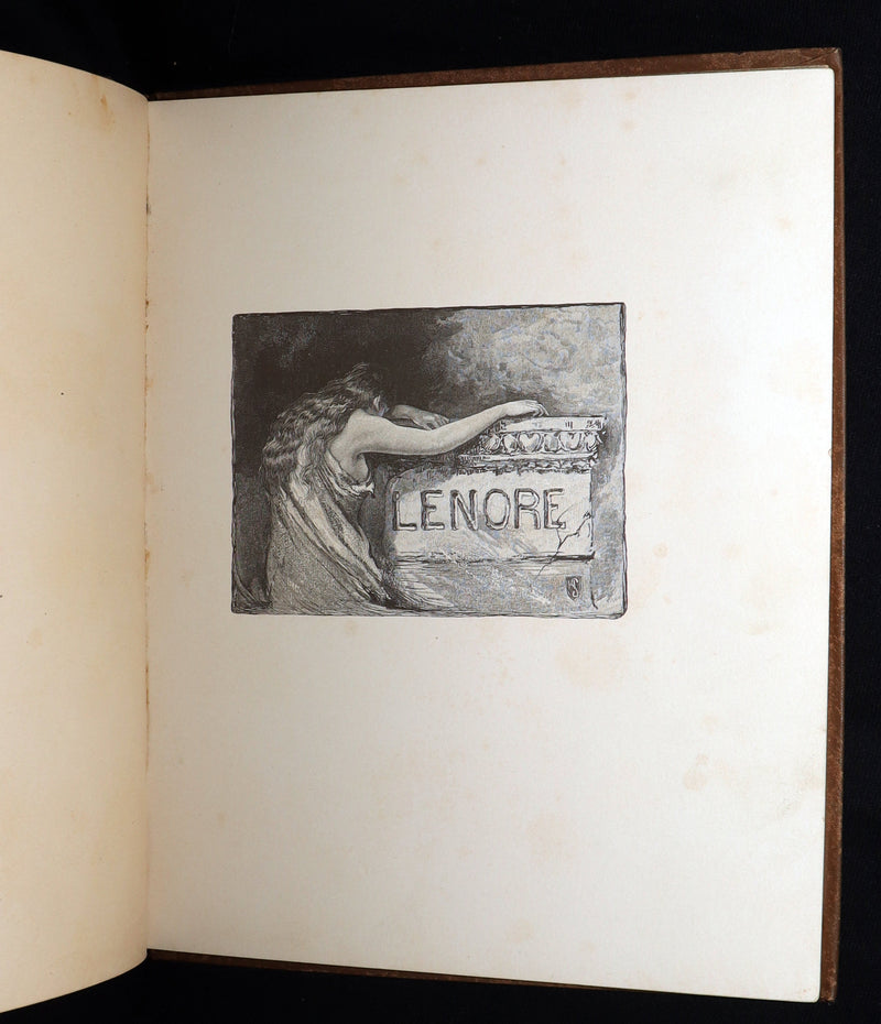 1888 Rare Book - Lenore by Edgar Allan Poe, Illustrated by Hy. Sandham