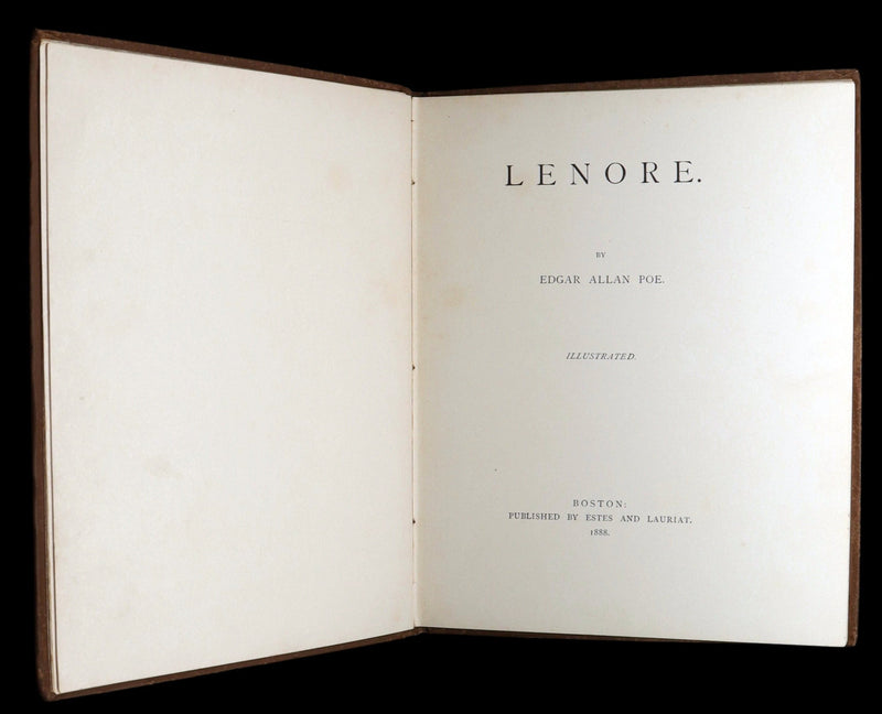 1888 Rare Book - Lenore by Edgar Allan Poe, Illustrated by Hy. Sandham