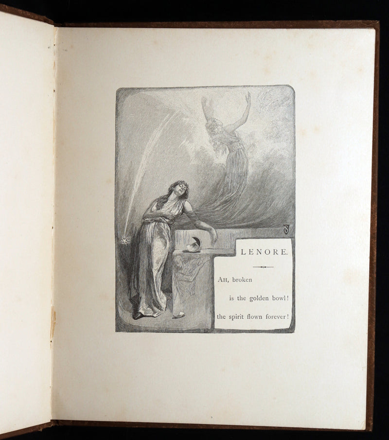 1888 Rare Book - Lenore by Edgar Allan Poe, Illustrated by Hy. Sandham
