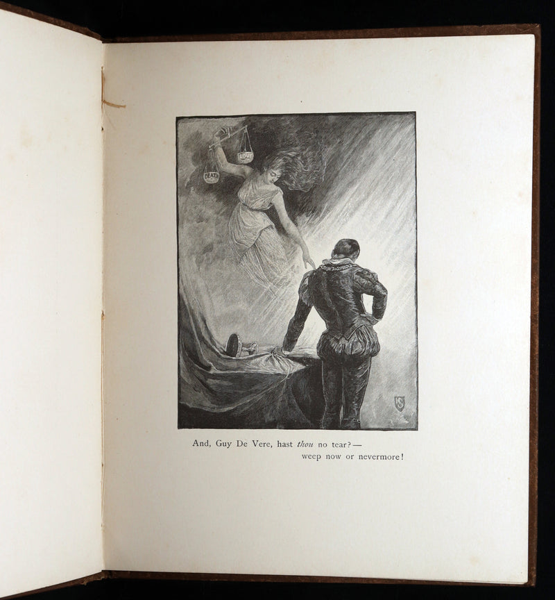 1888 Rare Book - Lenore by Edgar Allan Poe, Illustrated by Hy. Sandham