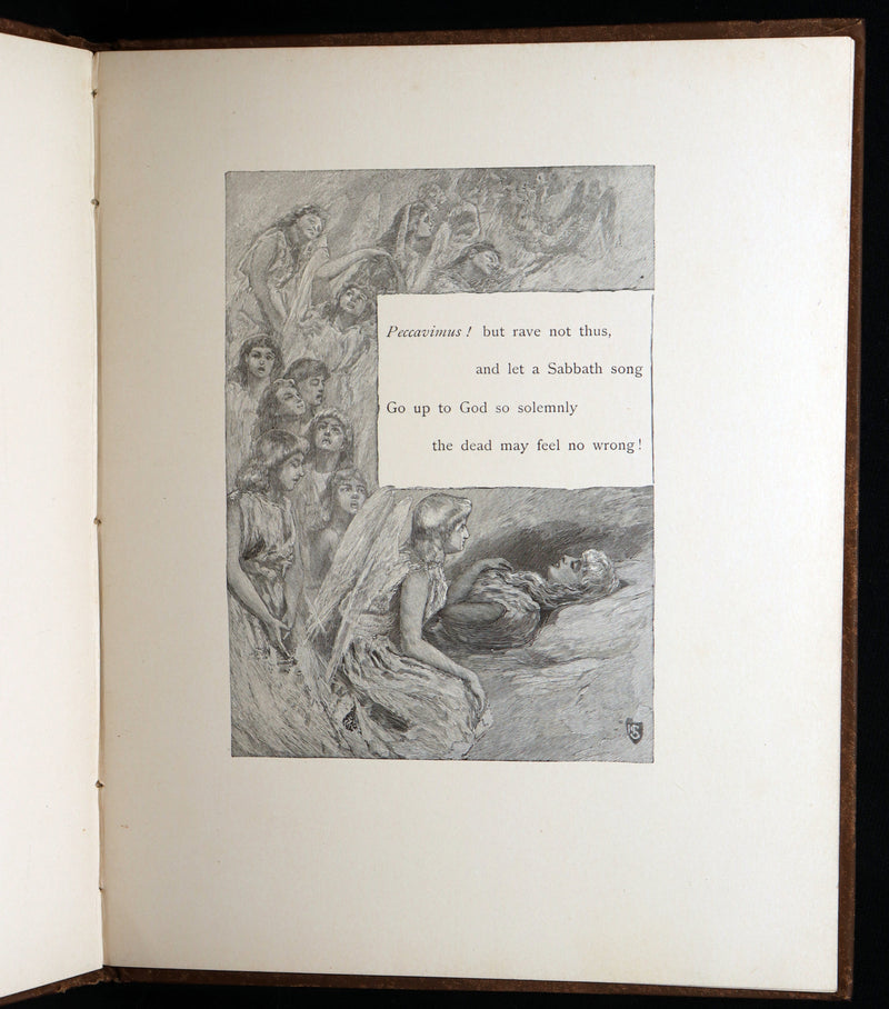 1888 Rare Book - Lenore by Edgar Allan Poe, Illustrated by Hy. Sandham