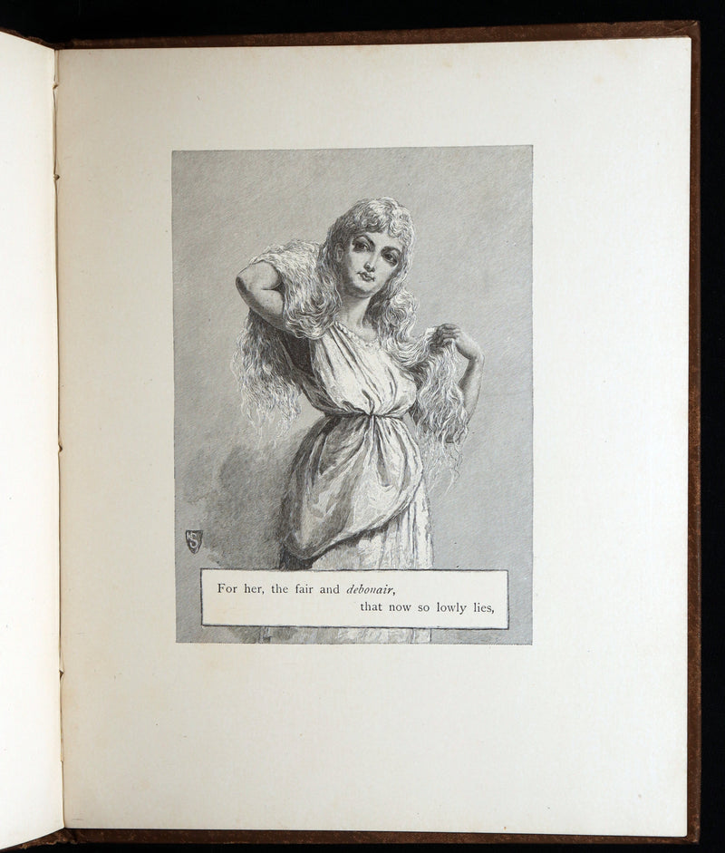 1888 Rare Book - Lenore by Edgar Allan Poe, Illustrated by Hy. Sandham