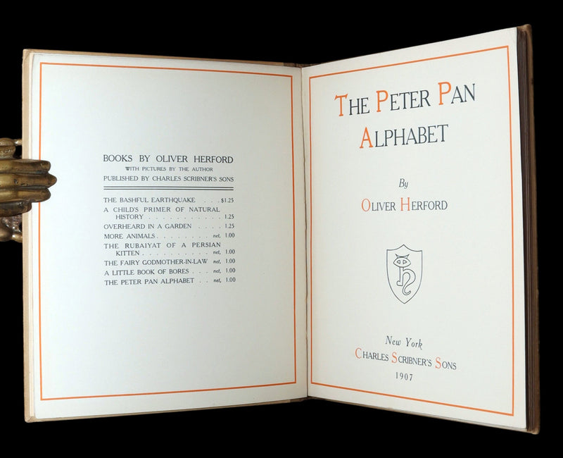1907 Rare First Edition - The Peter Pan Alphabet Illustrated by Oliver Herford