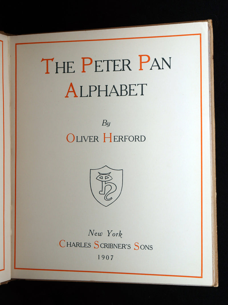 1907 Rare First Edition - The Peter Pan Alphabet Illustrated by Oliver Herford