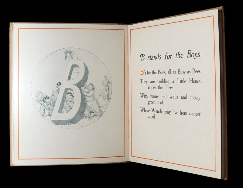 1907 Rare First Edition - The Peter Pan Alphabet Illustrated by Oliver Herford