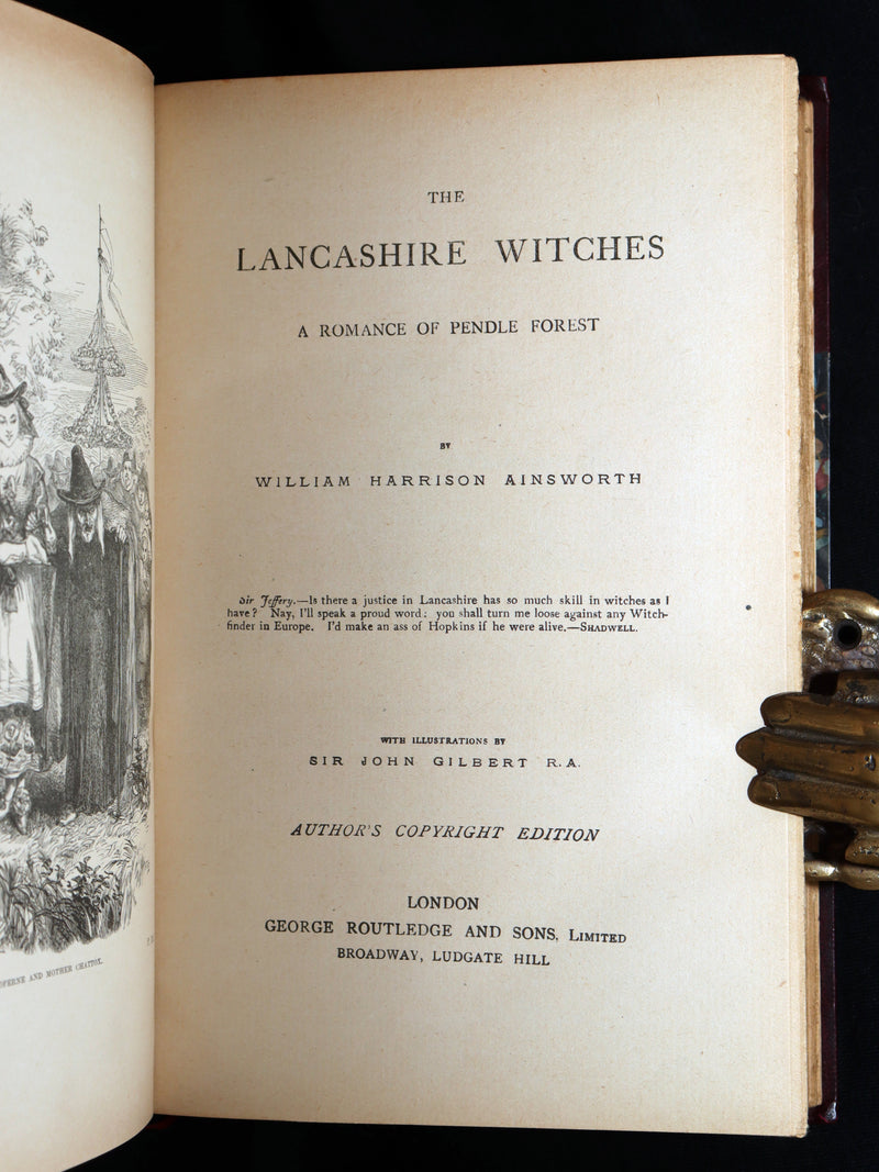 1890 Rare Illustrated Edition - The Lancashire Witches, Romance Of Pendle Forest