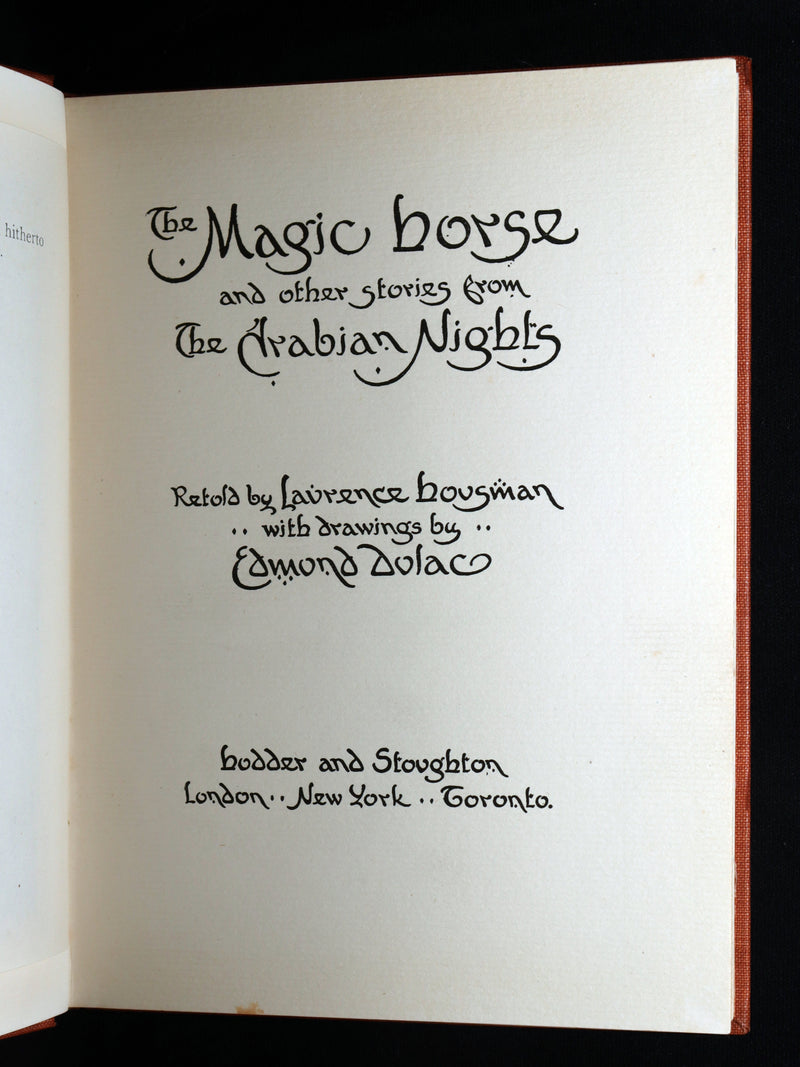 1911 Rare Book - The Magic Horse and Stories from Arabian Nights by Edmund Dulac