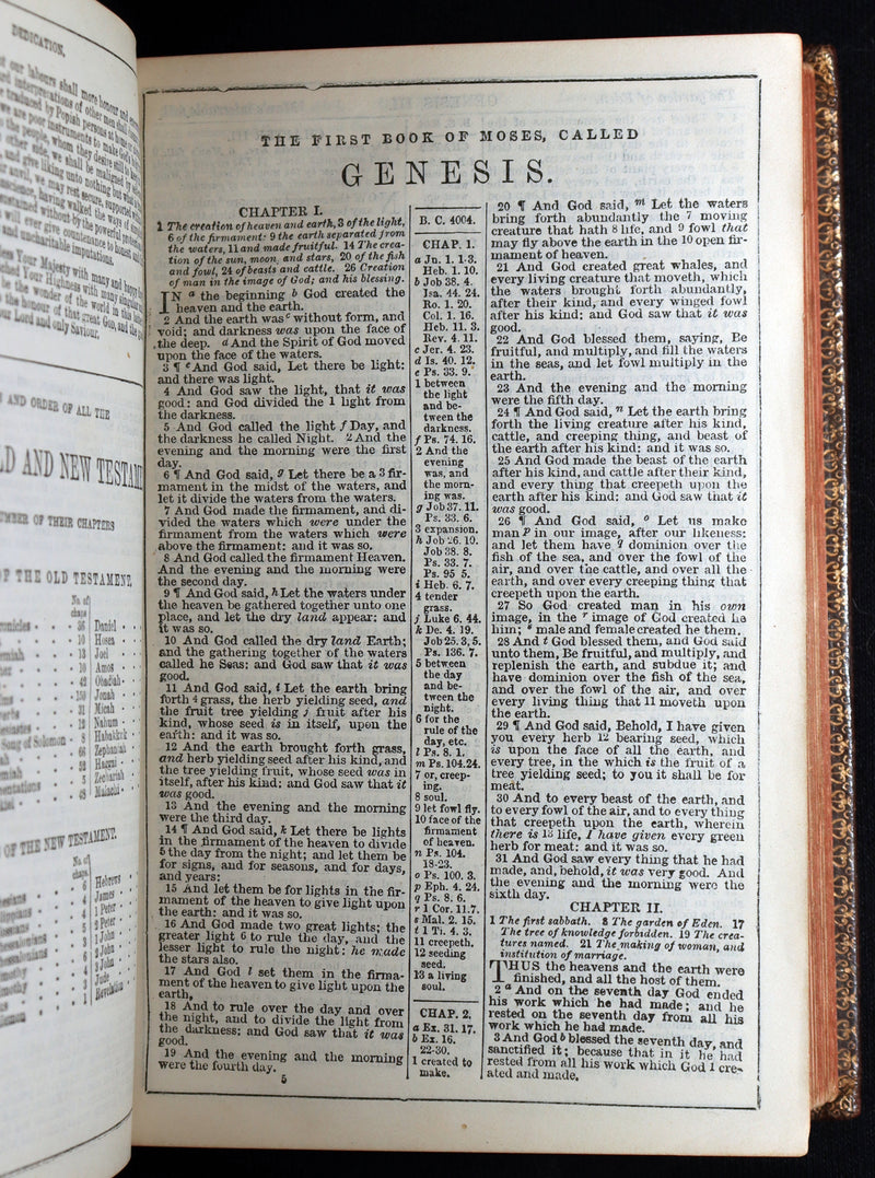 1875 Rare Glasgow Bible - The Pearl Reference Bible, Old and New Testaments