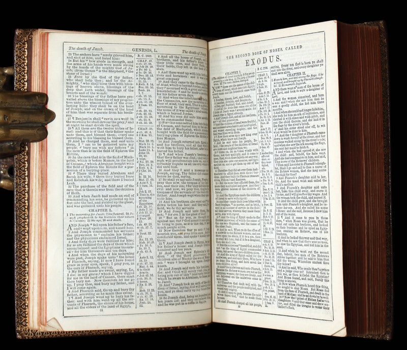 1875 Rare Glasgow Bible - The Pearl Reference Bible, Old and New Testaments
