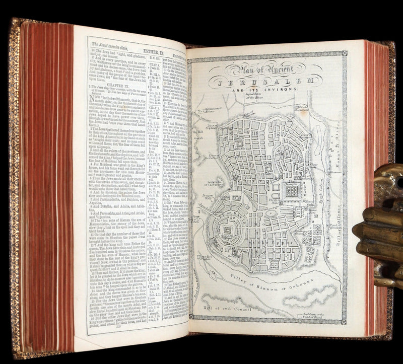 1875 Rare Glasgow Bible - The Pearl Reference Bible, Old and New Testaments