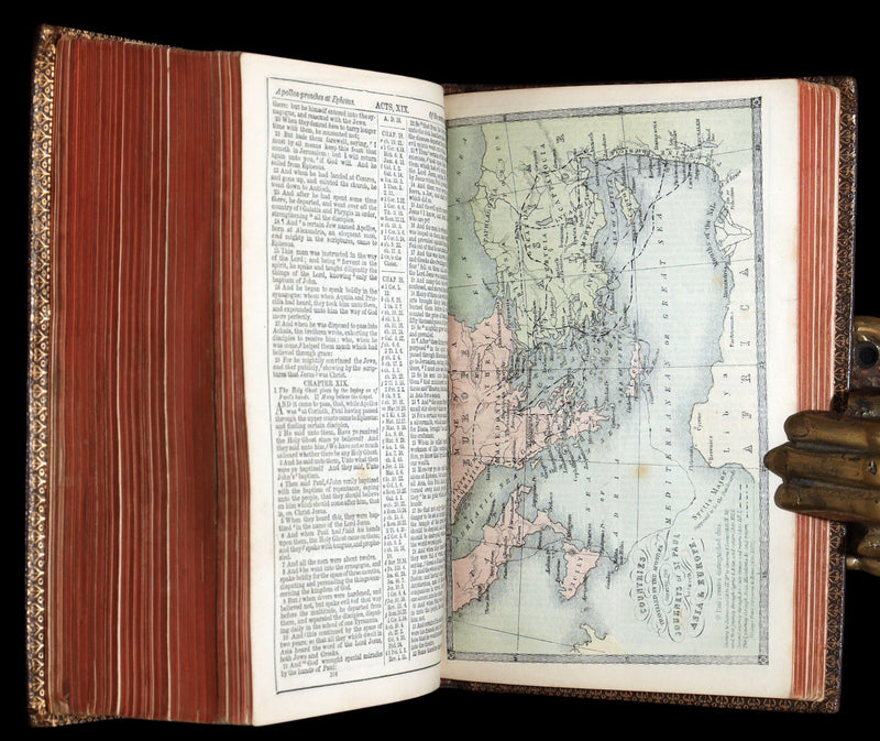 1875 Rare Glasgow Bible - The Pearl Reference Bible, Old and New Testaments