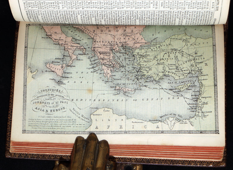 1875 Rare Glasgow Bible - The Pearl Reference Bible, Old and New Testaments