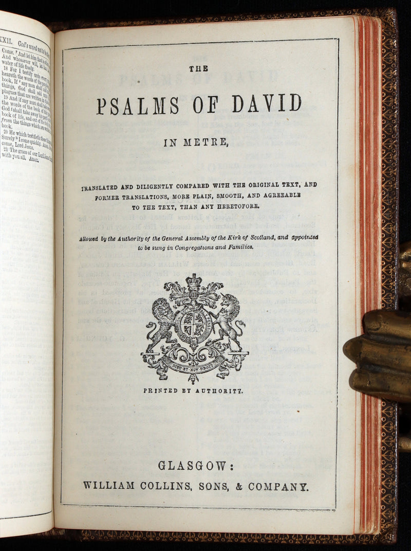 1875 Rare Glasgow Bible - The Pearl Reference Bible, Old and New Testaments