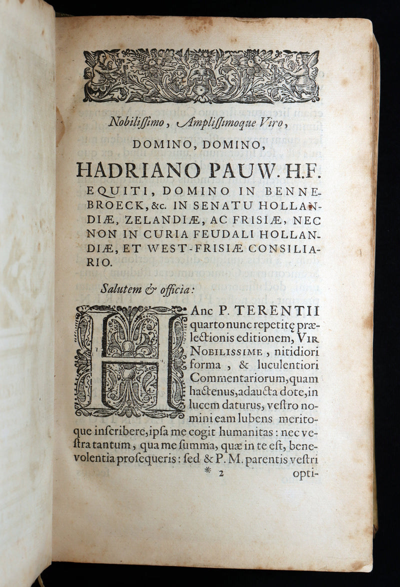 1662 Rare Latin Vellum Book - Comedies of Terence. Publius Terentius Afer