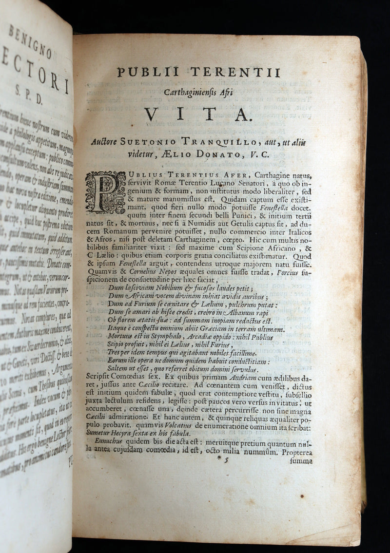 1662 Rare Latin Vellum Book - Comedies of Terence. Publius Terentius Afer