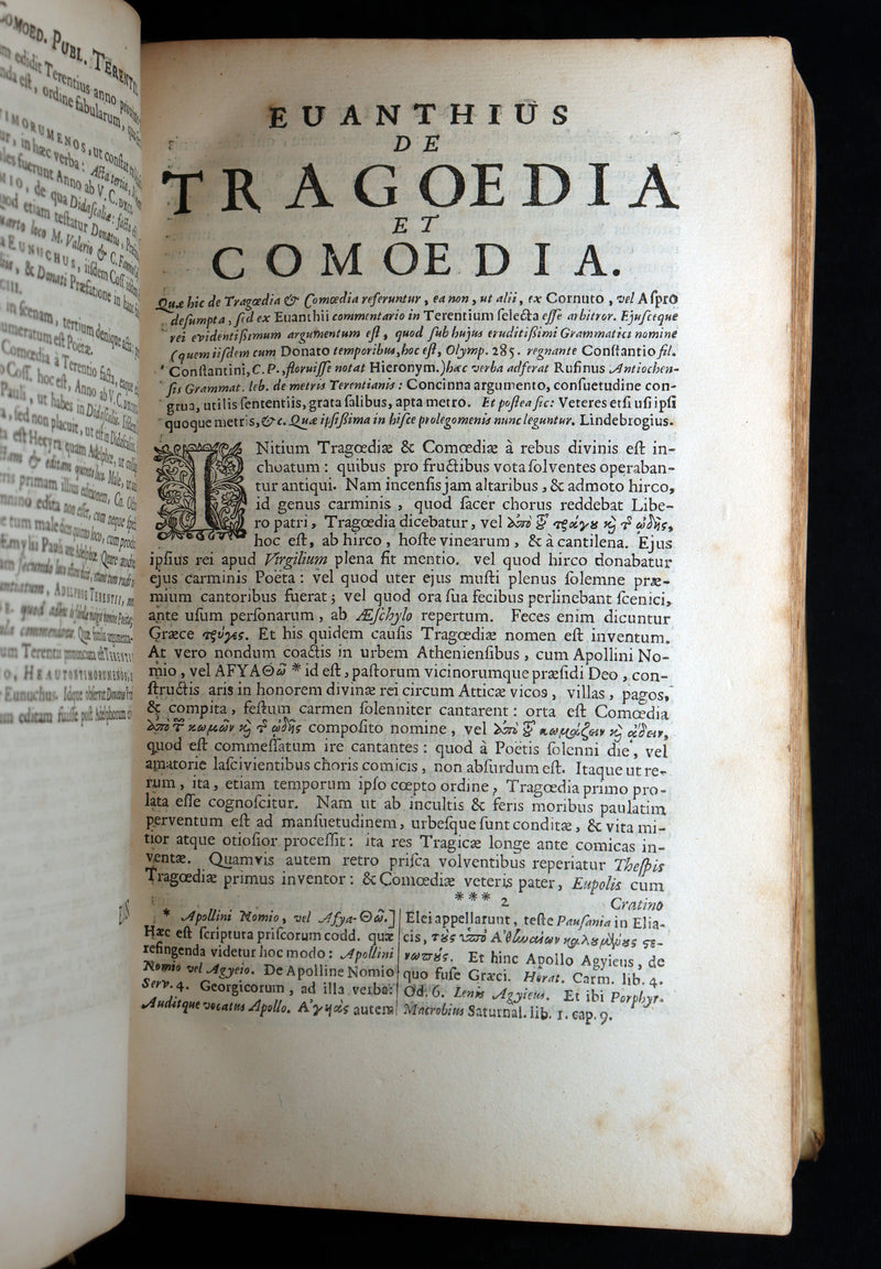 1662 Rare Latin Vellum Book - Comedies of Terence. Publius Terentius Afer