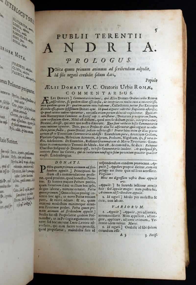1662 Rare Latin Vellum Book - Comedies of Terence. Publius Terentius Afer
