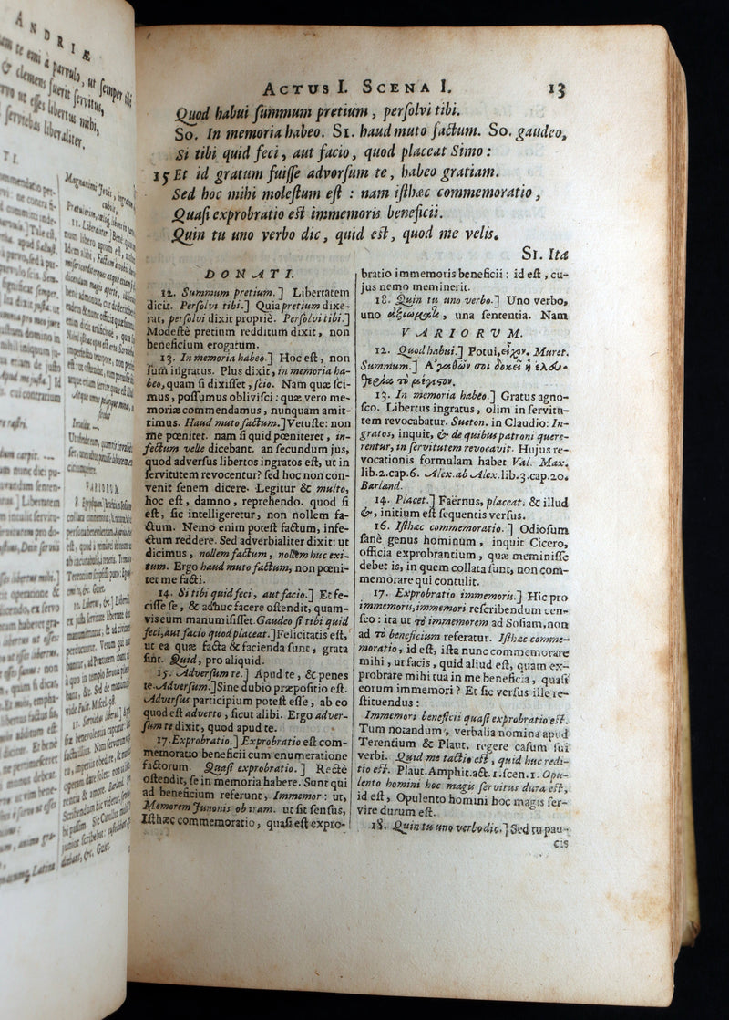 1662 Rare Latin Vellum Book - Comedies of Terence. Publius Terentius Afer
