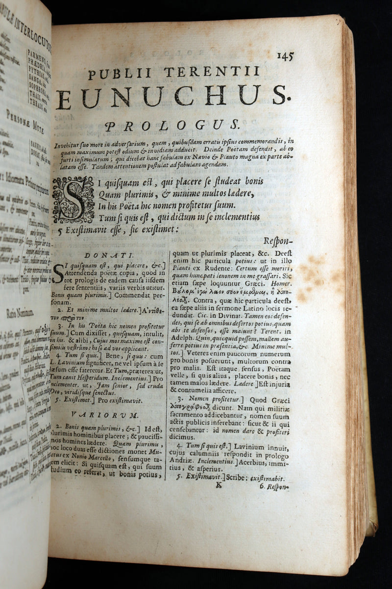 1662 Rare Latin Vellum Book - Comedies of Terence. Publius Terentius Afer