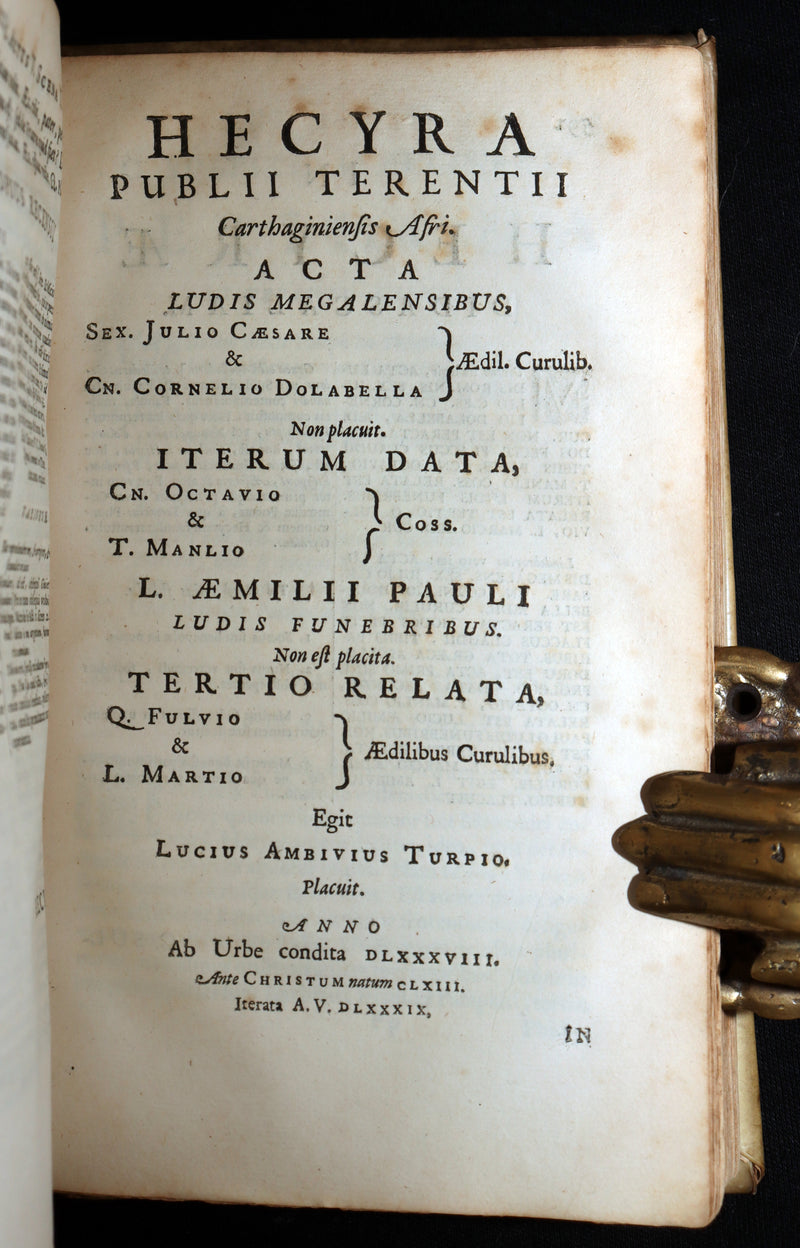 1662 Rare Latin Vellum Book - Comedies of Terence. Publius Terentius Afer