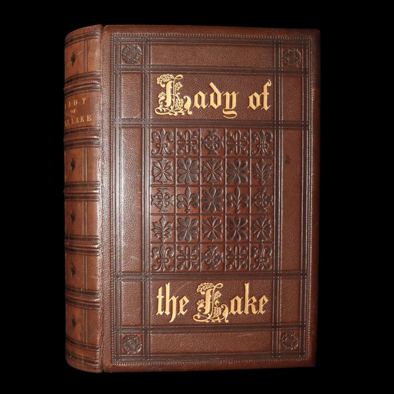 1857 Beautiful Binding - The Lady of the Lake by Sir Walter Scott, Illustrated
