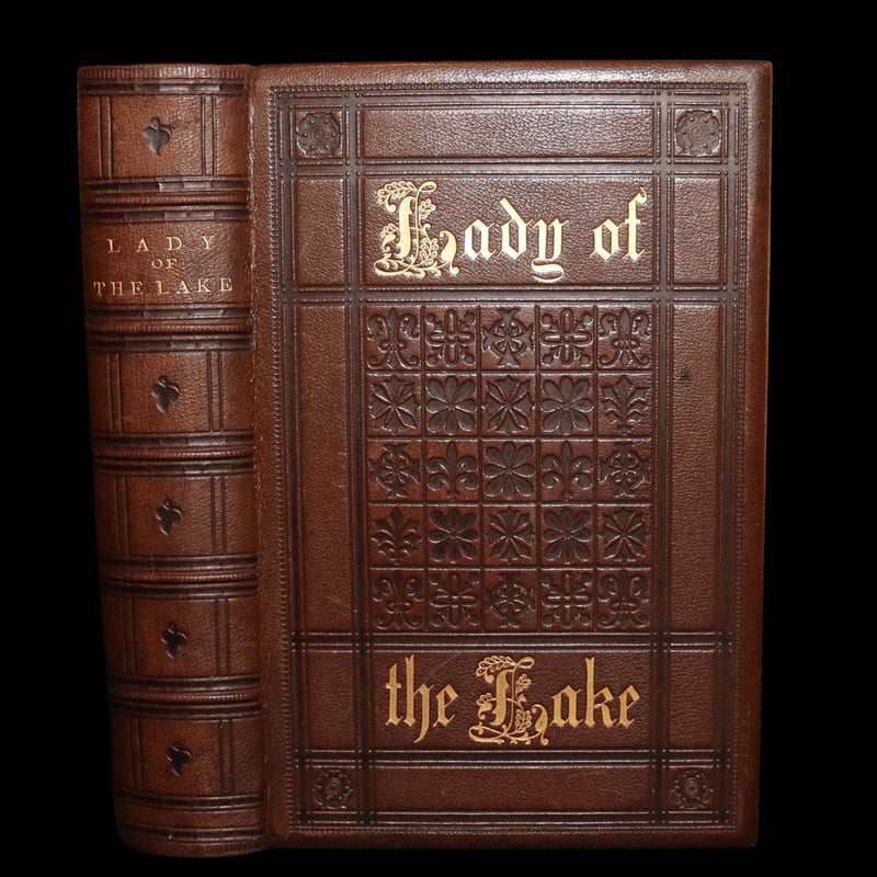 1857 Beautiful Binding - The Lady of the Lake by Sir Walter Scott, Illustrated