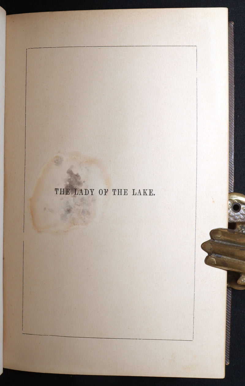 1857 Beautiful Binding - The Lady of the Lake by Sir Walter Scott, Illustrated