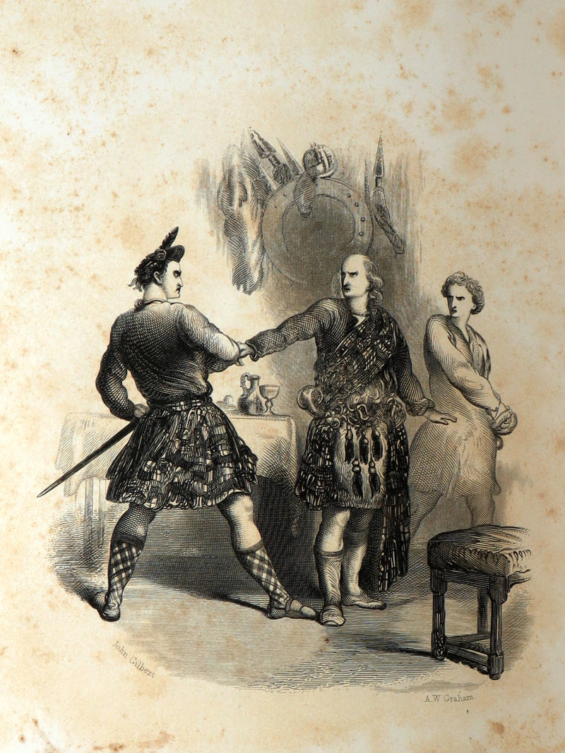 1857 Beautiful Binding - The Lady of the Lake by Sir Walter Scott, Illustrated