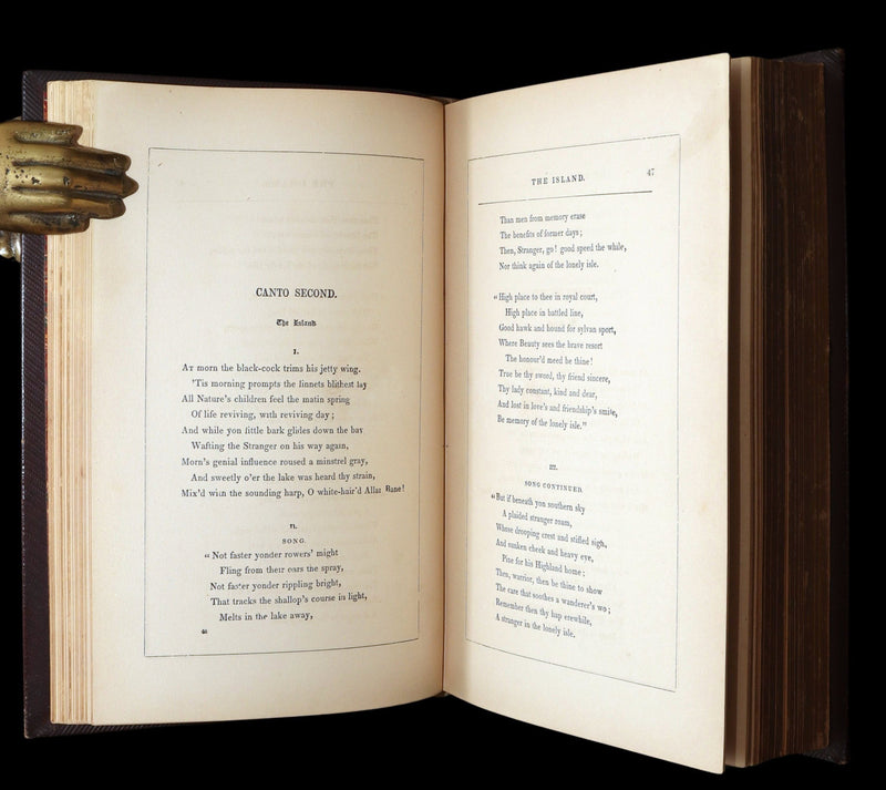 1857 Beautiful Binding - The Lady of the Lake by Sir Walter Scott, Illustrated