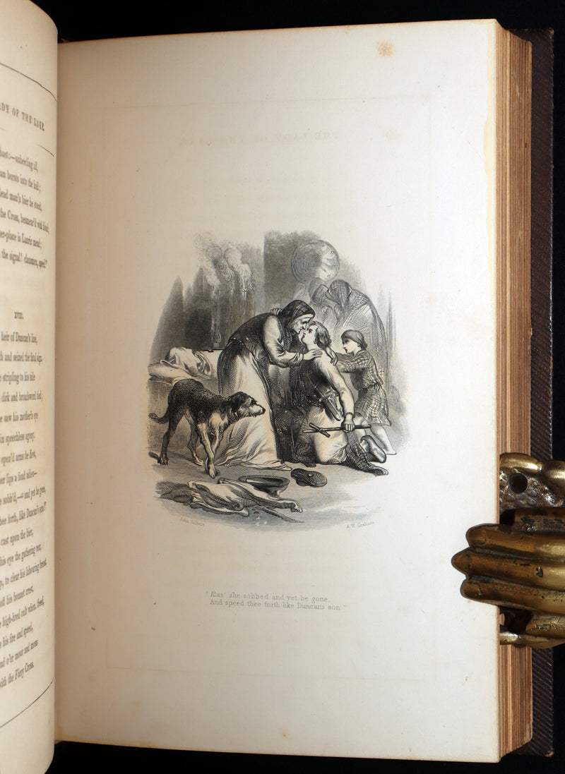 1857 Beautiful Binding - The Lady of the Lake by Sir Walter Scott, Illustrated