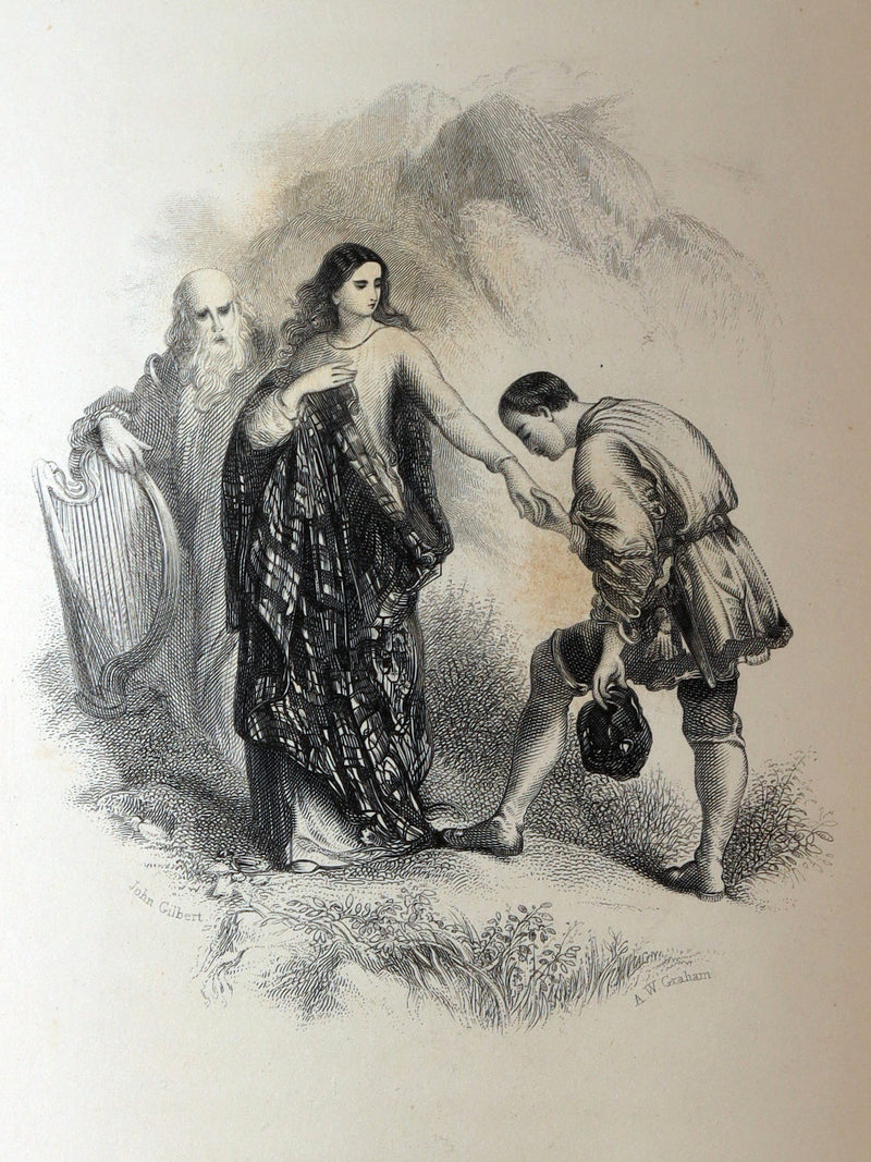 1857 Beautiful Binding - The Lady of the Lake by Sir Walter Scott, Illustrated