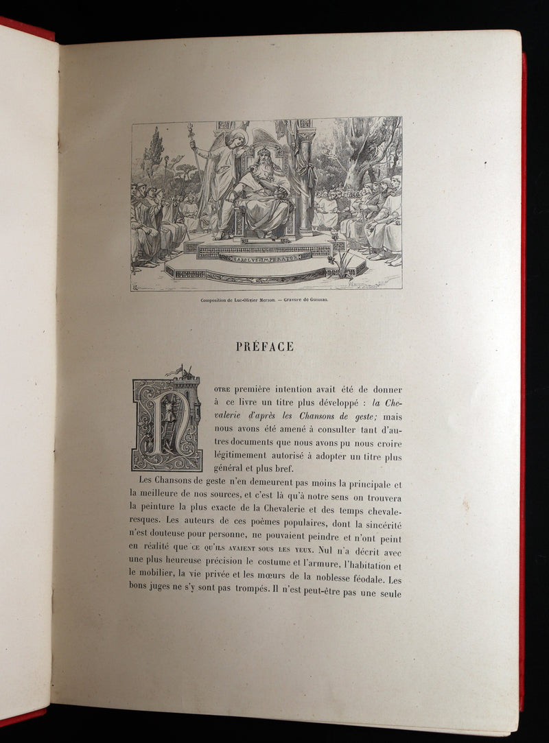 1884 French 1stED in a Spectacular Binding - Chevalerie, Chivalry by L .Gautier