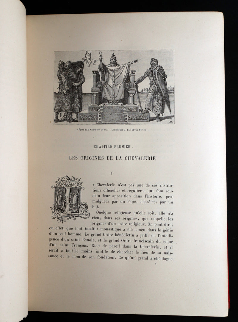 1884 French 1stED in a Spectacular Binding - Chevalerie, Chivalry by L .Gautier