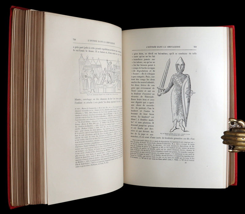 1884 French 1stED in a Spectacular Binding - Chevalerie, Chivalry by L .Gautier