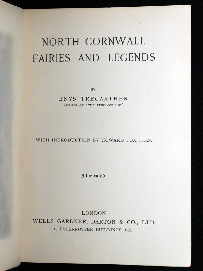 1906 Scarce First Edition - North Cornwall Fairies and Legends by E. Tregarthen
