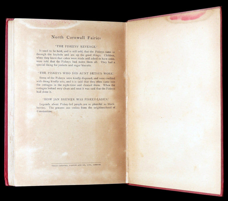 1906 Scarce First Edition - North Cornwall Fairies and Legends by E. Tregarthen