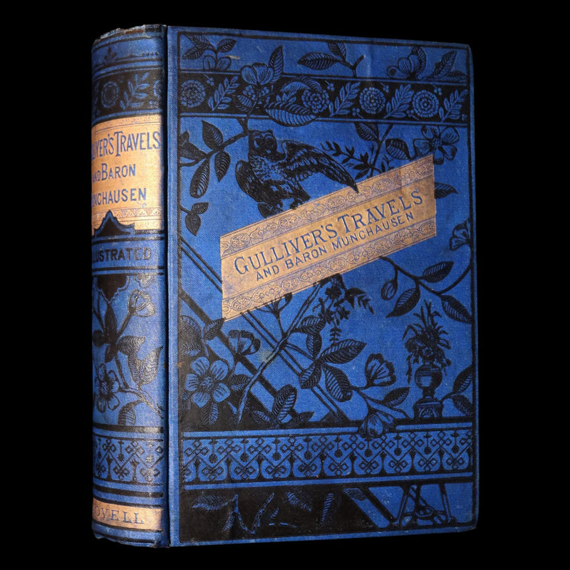 1880 Rare Victorian Book - Gulliver's Travels and Baron Munchausen, Illustrated