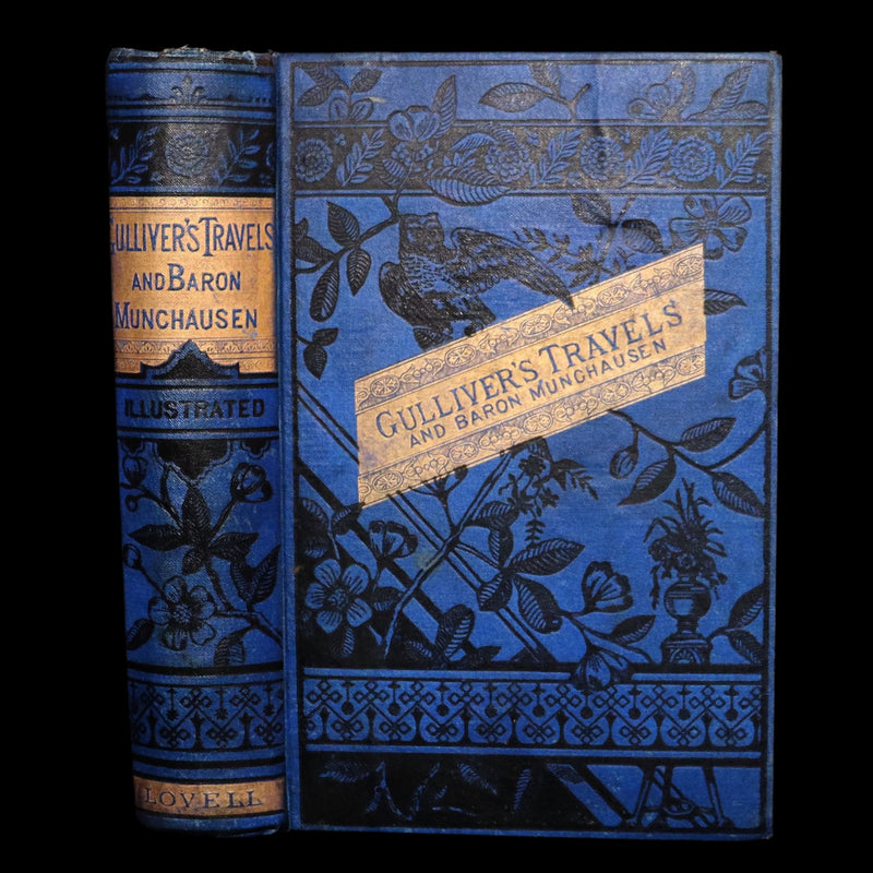 1880 Rare Victorian Book - Gulliver's Travels and Baron Munchausen, Illustrated