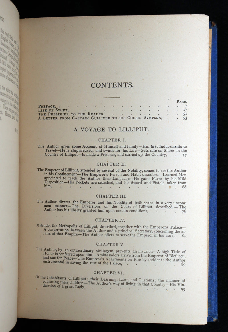 1880 Rare Victorian Book - Gulliver's Travels and Baron Munchausen, Illustrated