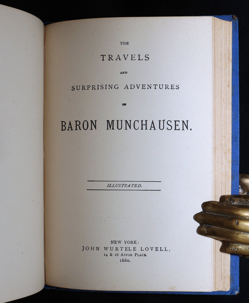 1880 Rare Victorian Book - Gulliver's Travels and Baron Munchausen, Illustrated