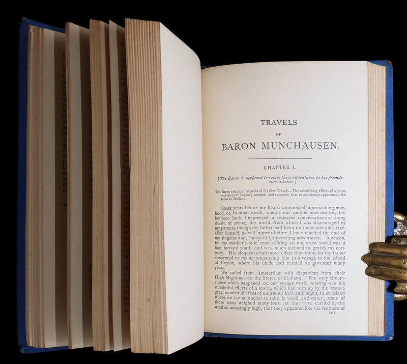 1880 Rare Victorian Book - Gulliver's Travels and Baron Munchausen, Illustrated