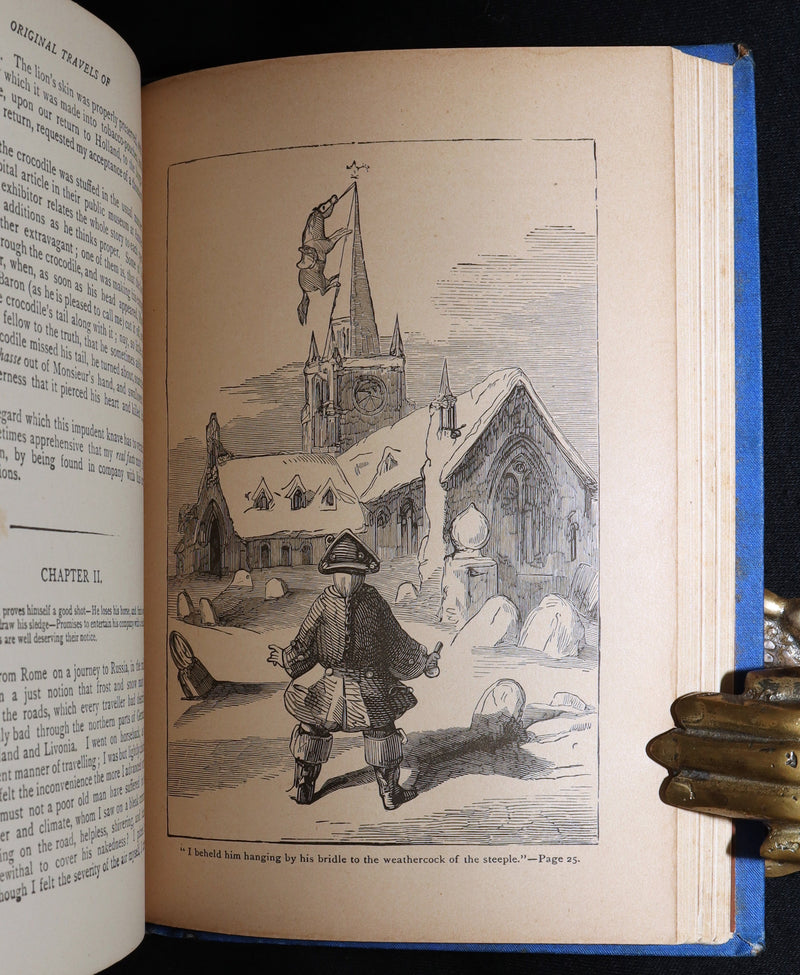 1880 Rare Victorian Book - Gulliver's Travels and Baron Munchausen, Illustrated