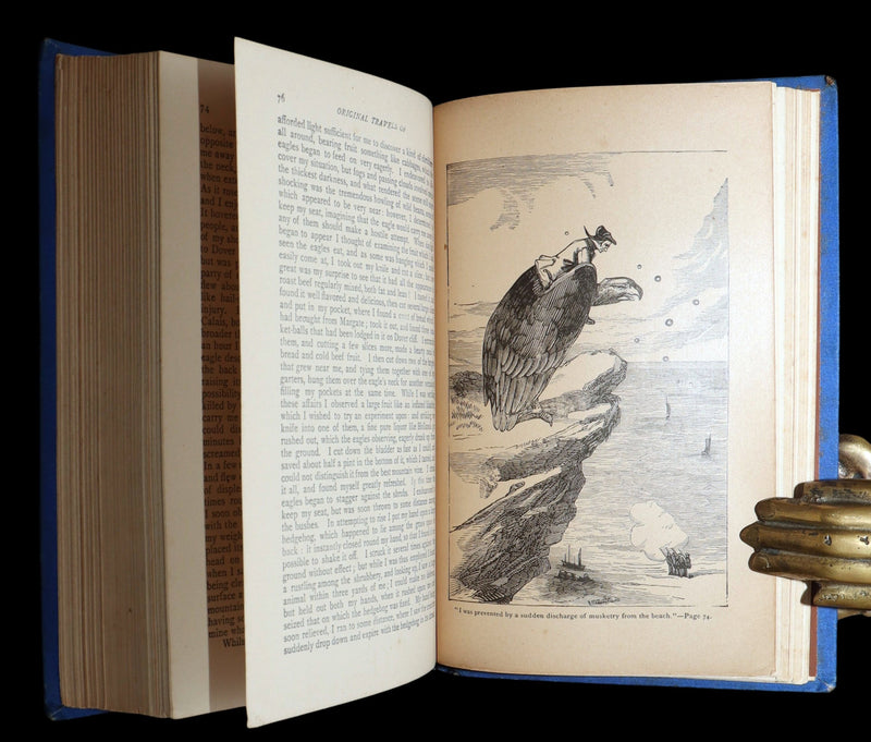 1880 Rare Victorian Book - Gulliver's Travels and Baron Munchausen, Illustrated