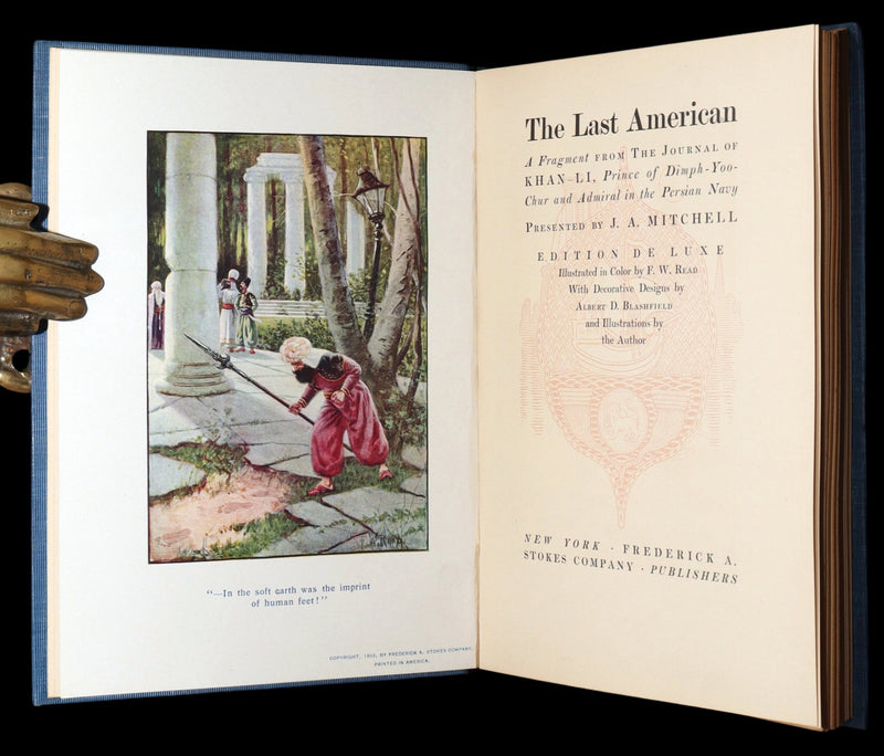 1902 Scarce First DeLuxe Edition in color - The Last American by J. A. Mitchell