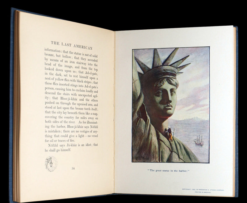 1902 Scarce First DeLuxe Edition in color - The Last American by J. A. Mitchell