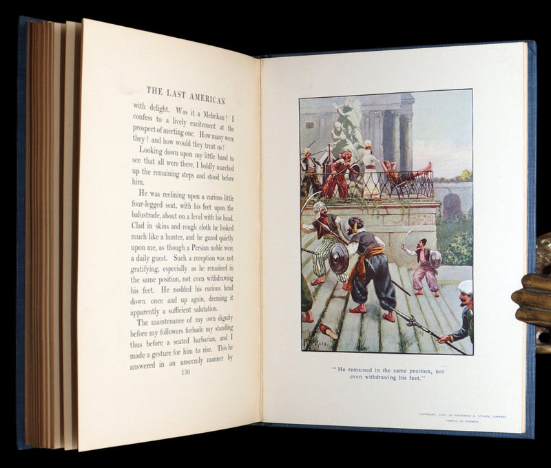 1902 Scarce First DeLuxe Edition in color - The Last American by J. A. Mitchell