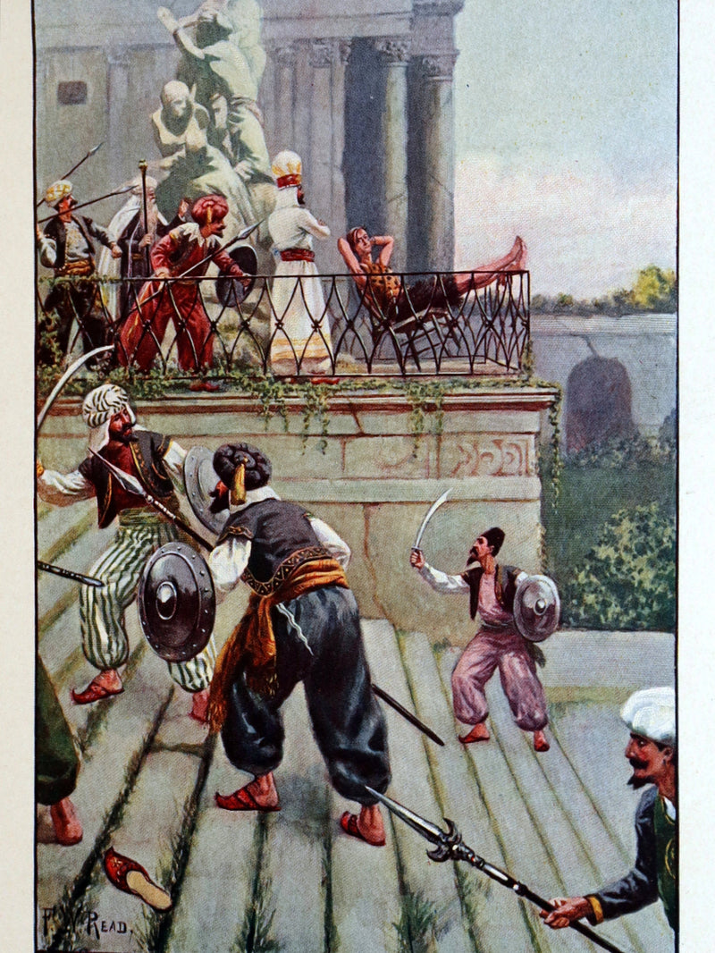 1902 Scarce First DeLuxe Edition in color - The Last American by J. A. Mitchell
