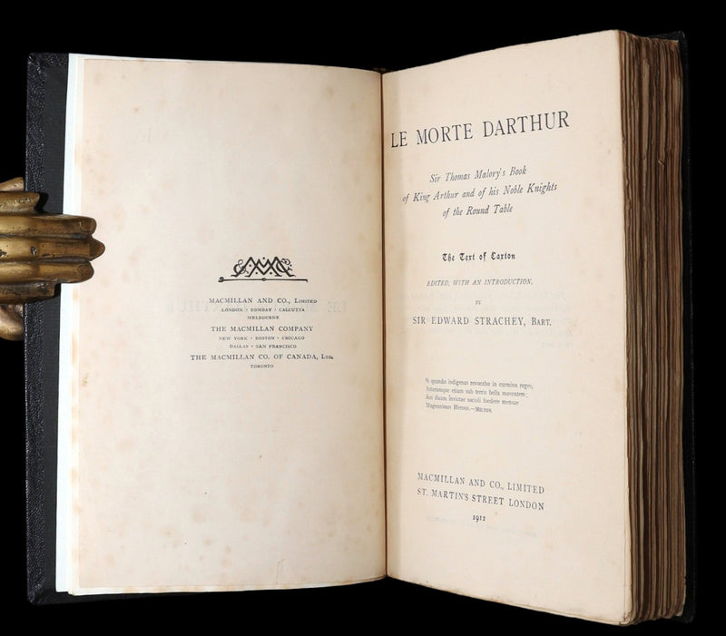 1912 Rare Book - Le Morte Darthur, Book of King Arthur and of His Noble Knights