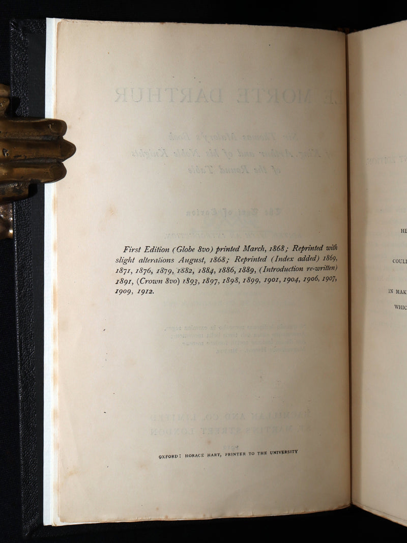 1912 Rare Book - Le Morte Darthur, Book of King Arthur and of His Noble Knights