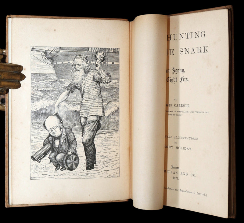 1876 Rare First Edition - The Hunting of the Snark by Lewis Carroll, Illustrated